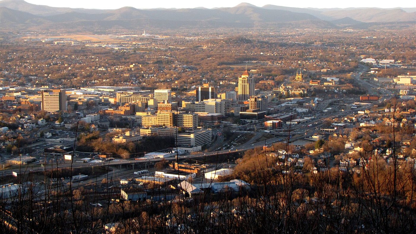 Downtown Roanoke viewed from Mill Mountain